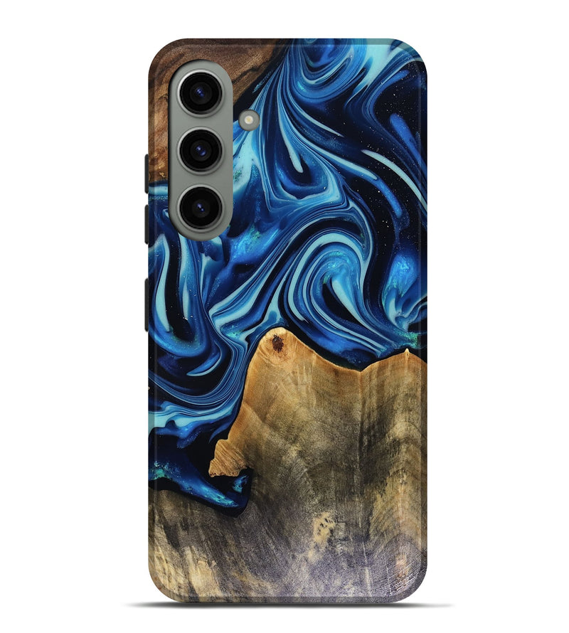 Galaxy S24 Plus Wood Live Edge Phone Case - Brandy (Blue, 816126)