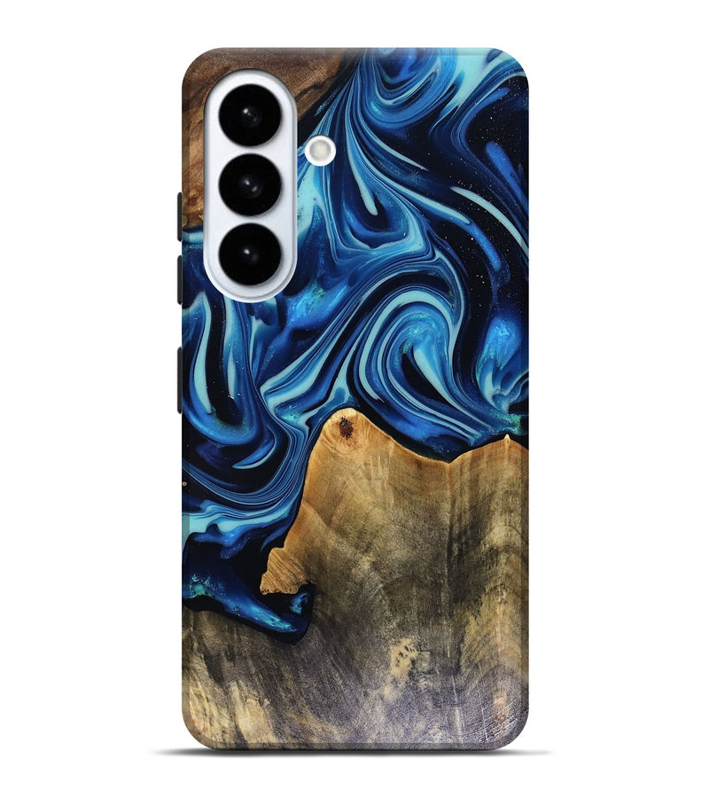 Galaxy S26 Plus Wood Live Edge Phone Case - Brandy (Blue, 816126)