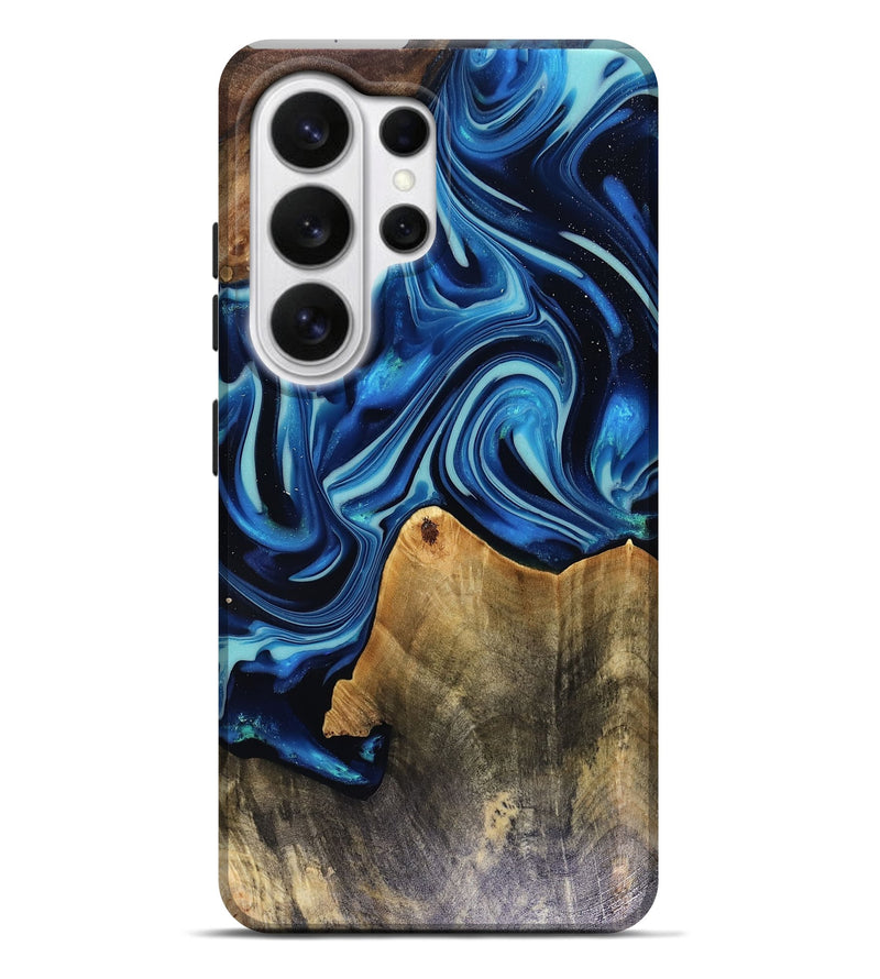 Galaxy S26 Ultra Wood Live Edge Phone Case - Brandy (Blue, 816126)
