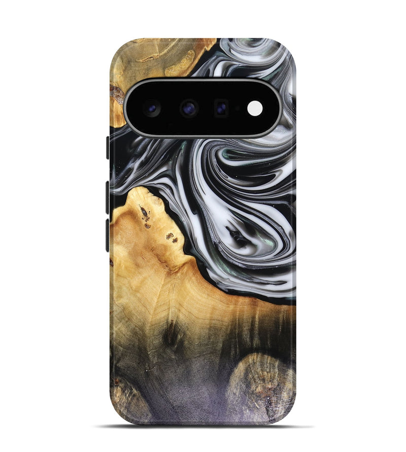 Pixel 11 Wood Live Edge Phone Case - Taina (Black & White, 816127)