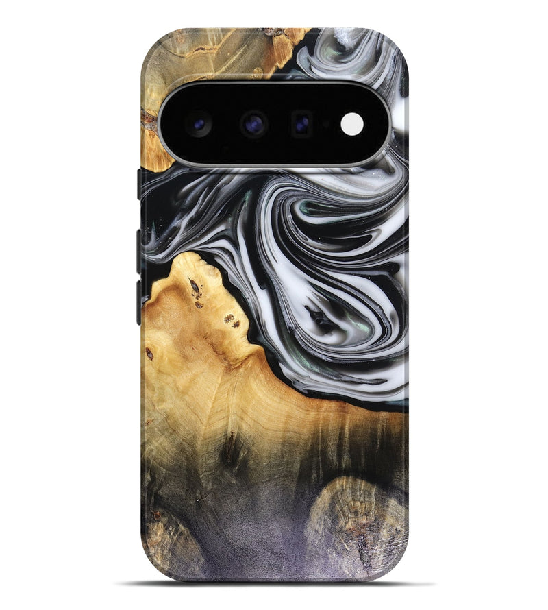 Pixel 11 Pro XL Wood Live Edge Phone Case - Taina (Black & White, 816127)