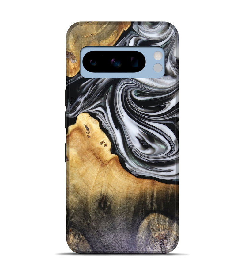 Pixel 8 Pro Wood Live Edge Phone Case - Taina (Black & White, 816127)