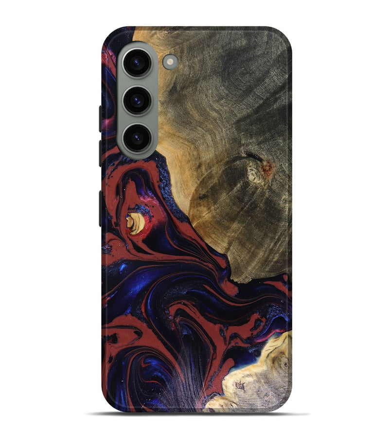 Galaxy S23 Plus Wood Live Edge Phone Case - Louie (Red, 816129)