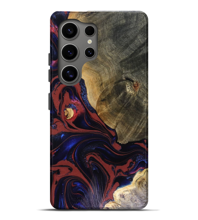 Galaxy S25 Ultra Wood Live Edge Phone Case - Louie (Red, 816129)