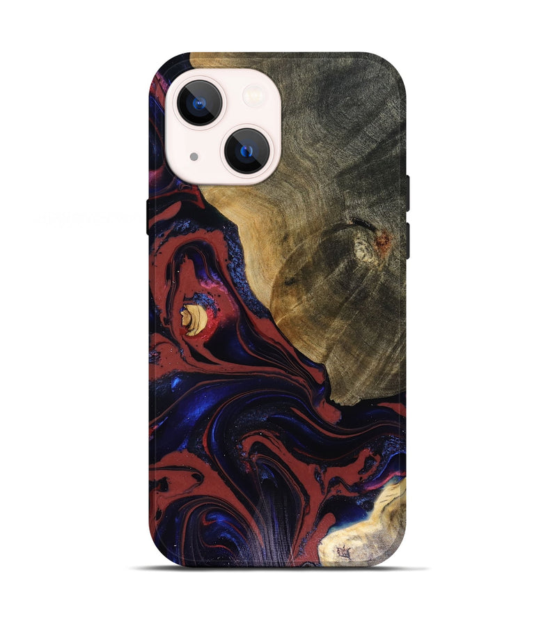 iPhone 13 Wood Live Edge Phone Case - Louie (Red, 816129)