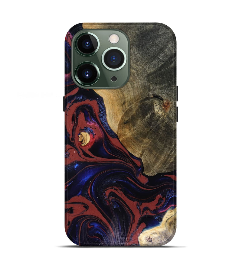iPhone 13 Pro Wood Live Edge Phone Case - Louie (Red, 816129)
