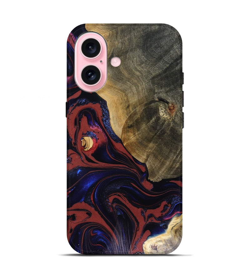iPhone 17 Wood Live Edge Phone Case - Louie (Red, 816129)