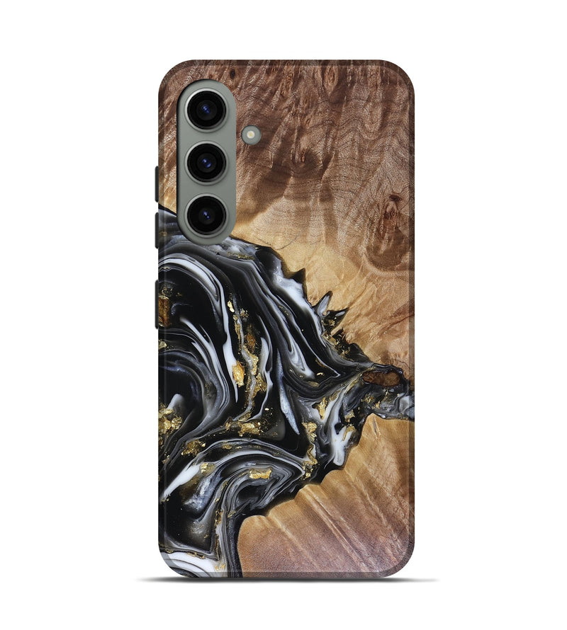 Galaxy S24 Wood Live Edge Phone Case - Augusta (Black & White, 816131)
