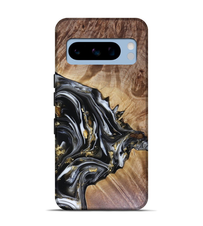 Pixel 8 Pro Wood Live Edge Phone Case - Augusta (Black & White, 816131)