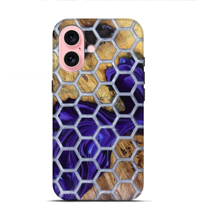 iPhone 16 Wood Live Edge Phone Case - Halie (Pattern, 816133)