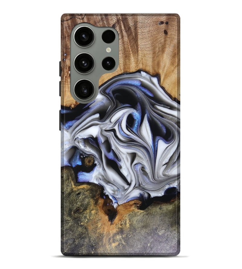 Galaxy S24 Ultra Wood Live Edge Phone Case - Janette (Blue, 816134)