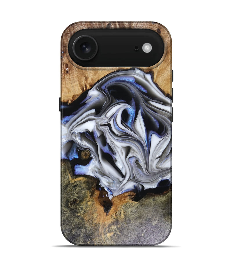 iPhone 17 Air Wood Live Edge Phone Case - Janette (Blue, 816134)