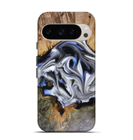 Pixel 9 Pro Wood Live Edge Phone Case - Janette (Blue, 816134)
