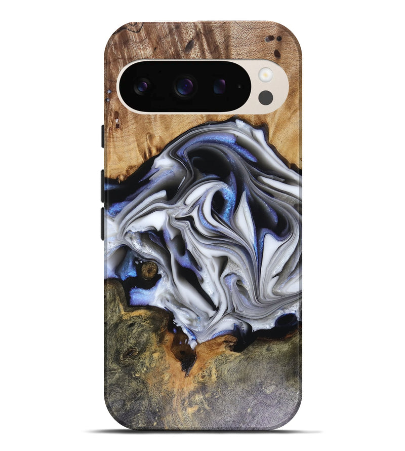 Pixel 9 Pro XL Wood Live Edge Phone Case - Janette (Blue, 816134)