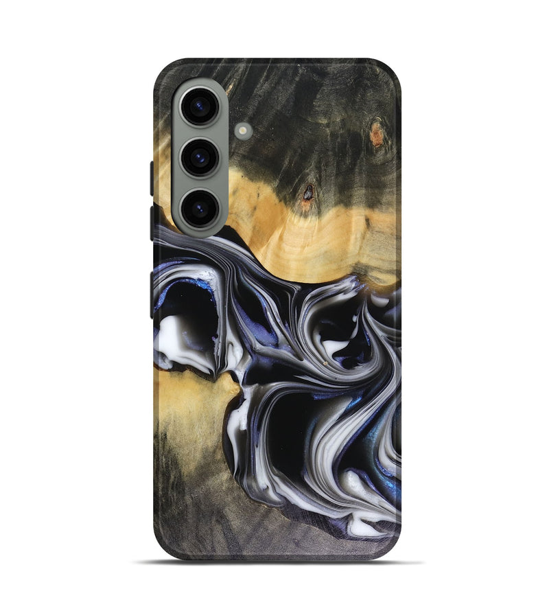 Galaxy S24 Wood Live Edge Phone Case - Glynis (Black & White, 816135)