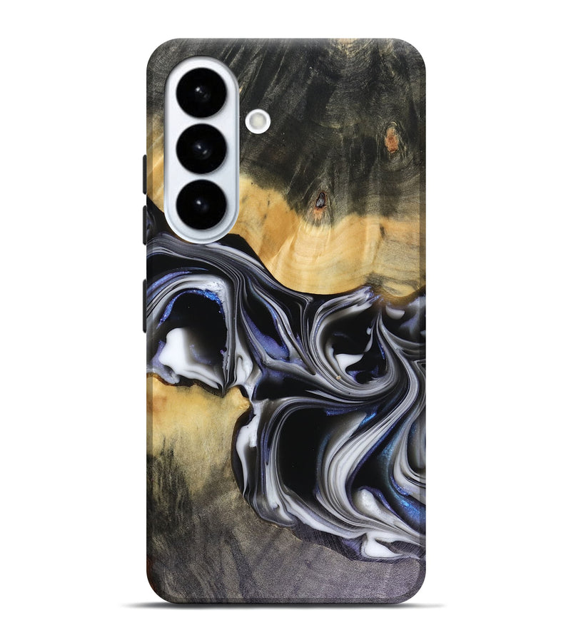 Galaxy S26 Plus Wood Live Edge Phone Case - Glynis (Black & White, 816135)