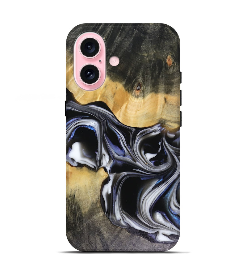 iPhone 17 Wood Live Edge Phone Case - Glynis (Black & White, 816135)
