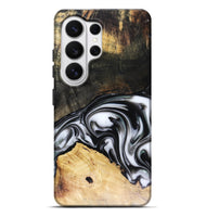 Galaxy S26 Ultra Wood Live Edge Phone Case - Flora (Black & White, 816136)