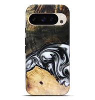 Pixel 10 Pro XL Wood Live Edge Phone Case - Flora (Black & White, 816136)