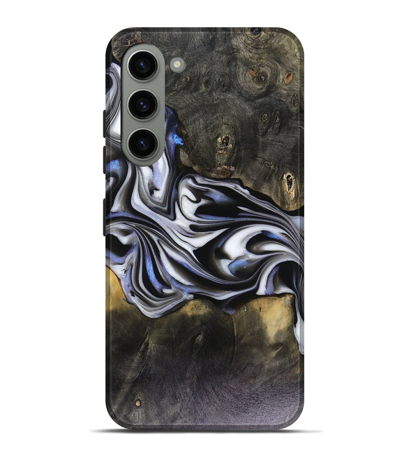 Galaxy S23 Plus Wood Live Edge Phone Case - Ace (Black & White, 816137)