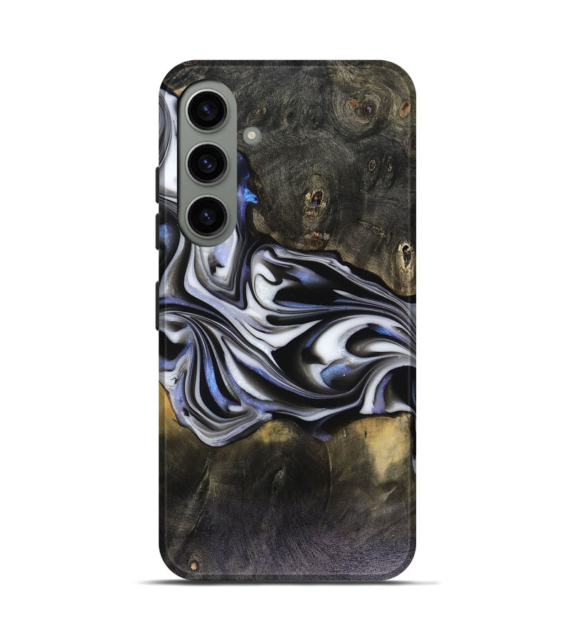 Galaxy S24 Wood Live Edge Phone Case - Ace (Black & White, 816137)