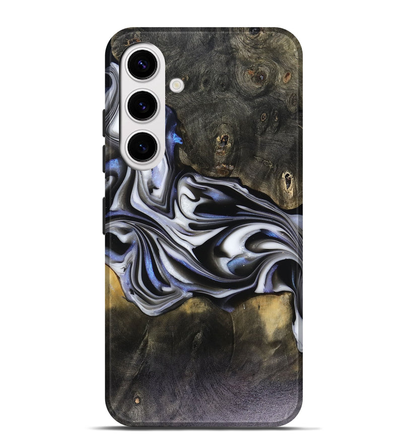 Galaxy S25 Plus Wood Live Edge Phone Case - Ace (Black & White, 816137)
