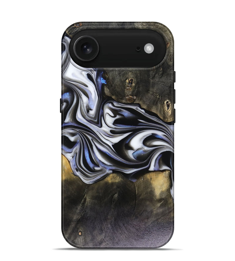 iPhone 17 Air Wood Live Edge Phone Case - Ace (Black & White, 816137)
