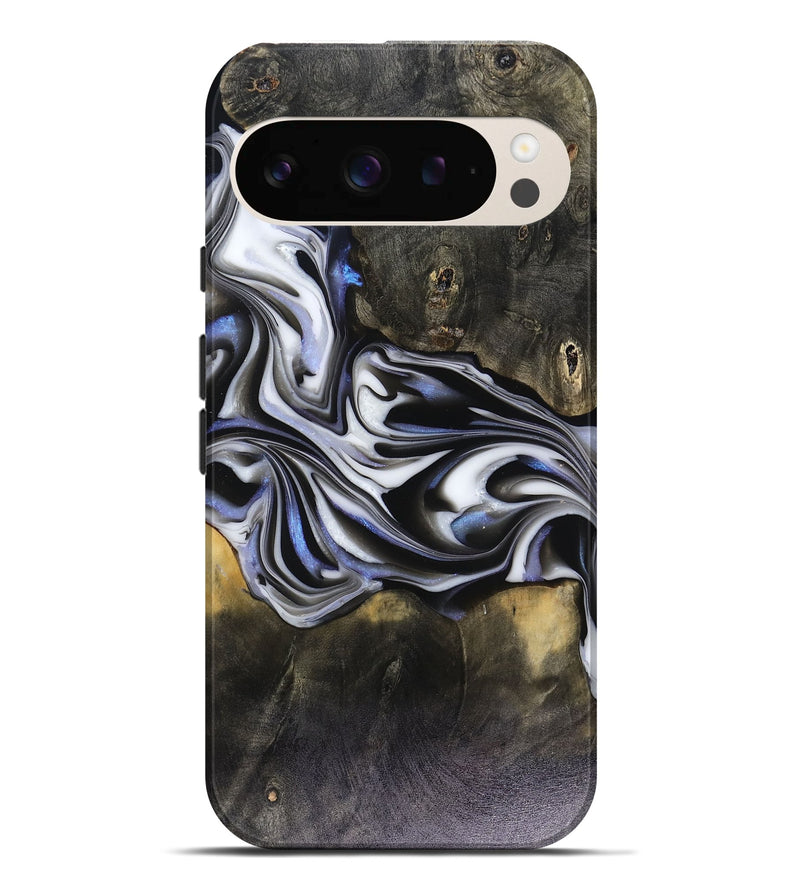 Pixel 9 Pro XL Wood Live Edge Phone Case - Ace (Black & White, 816137)