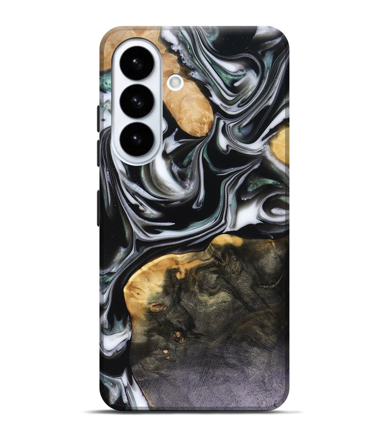 Galaxy S26 Plus Wood Live Edge Phone Case - Helena (Black & White, 816139)