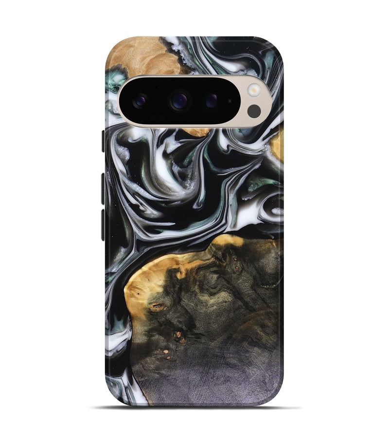 Pixel 10 Pro Wood Live Edge Phone Case - Helena (Black & White, 816139)