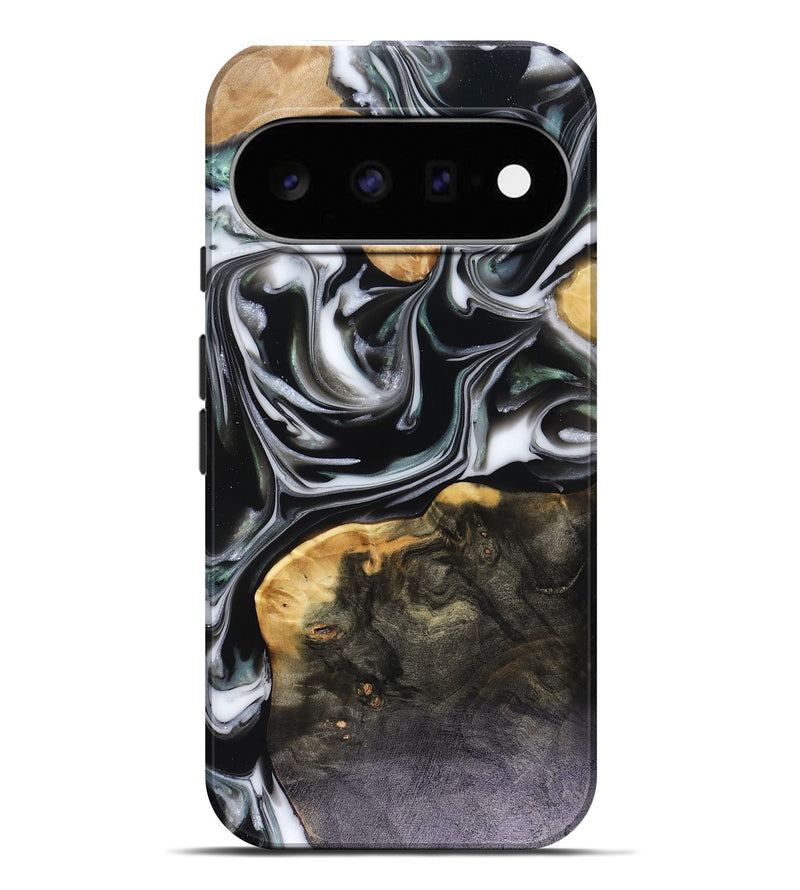 Pixel 11 Pro XL Wood Live Edge Phone Case - Helena (Black & White, 816139)