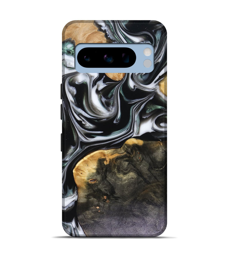 Pixel 8 Pro Wood Live Edge Phone Case - Helena (Black & White, 816139)