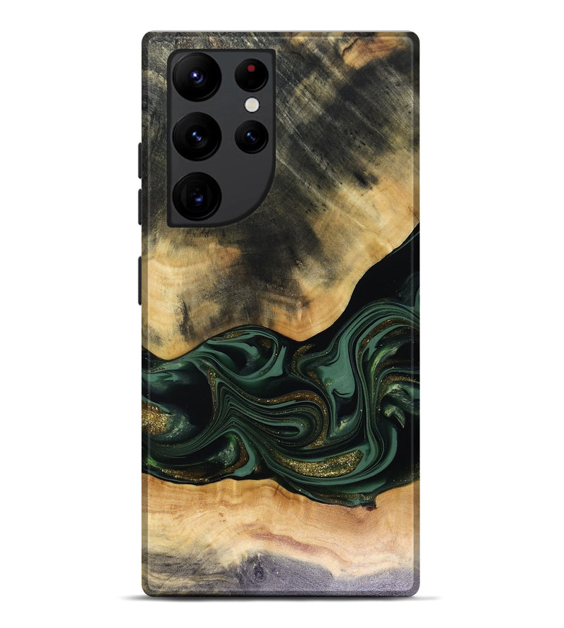 Galaxy S22 Ultra Wood Live Edge Phone Case - Ahmir (Green, 816140)
