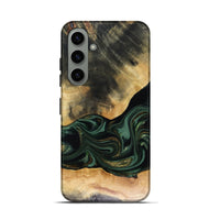 Galaxy S24 Wood Live Edge Phone Case - Ahmir (Green, 816140)