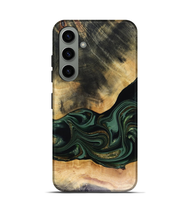 Galaxy S24 Wood Live Edge Phone Case - Ahmir (Green, 816140)