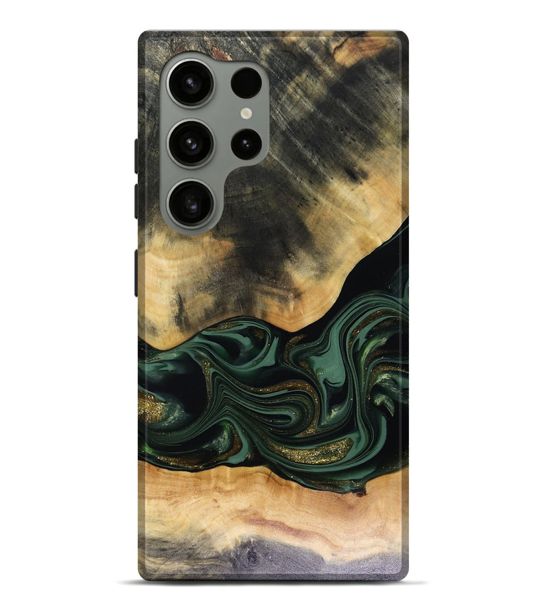 Galaxy S24 Ultra Wood Live Edge Phone Case - Ahmir (Green, 816140)