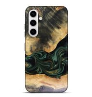 Galaxy S25 Plus Wood Live Edge Phone Case - Ahmir (Green, 816140)