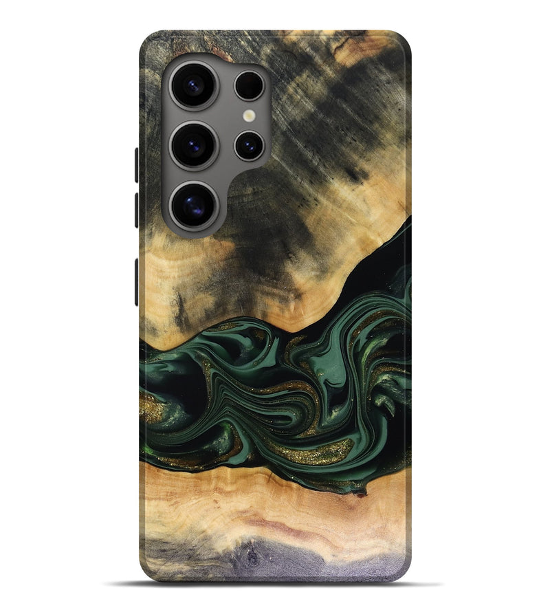 Galaxy S25 Ultra Wood Live Edge Phone Case - Ahmir (Green, 816140)