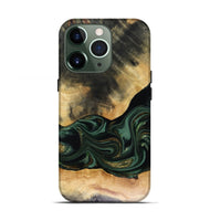 iPhone 13 Pro Wood Live Edge Phone Case - Ahmir (Green, 816140)