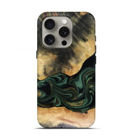 iPhone 16 Pro Wood Live Edge Phone Case - Ahmir (Green, 816140)