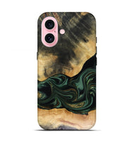 iPhone 17 Wood Live Edge Phone Case - Ahmir (Green, 816140)
