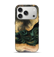 iPhone 17 Pro Wood Live Edge Phone Case - Ahmir (Green, 816140)