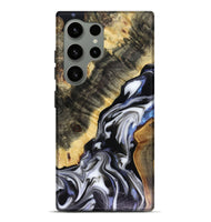 Galaxy S24 Ultra Wood Live Edge Phone Case - Kassie (Black & White, 816141)