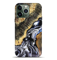 iPhone 13 Pro Max Wood Live Edge Phone Case - Kassie (Black & White, 816141)