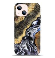 iPhone 14 Plus Wood Live Edge Phone Case - Kassie (Black & White, 816141)