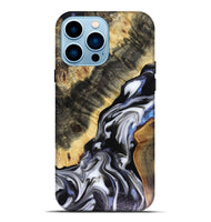 iPhone 14 Pro Max Wood Live Edge Phone Case - Kassie (Black & White, 816141)