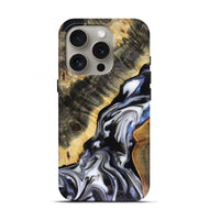 iPhone 16 Pro Wood Live Edge Phone Case - Kassie (Black & White, 816141)