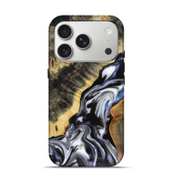 iPhone 17 Pro Wood Live Edge Phone Case - Kassie (Black & White, 816141)
