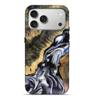 iPhone 17 Pro Max Wood Live Edge Phone Case - Kassie (Black & White, 816141)