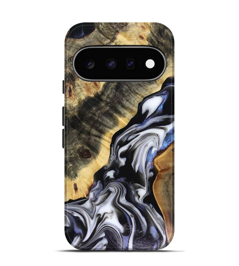 Pixel 11 Wood Live Edge Phone Case - Kassie (Black & White, 816141)
